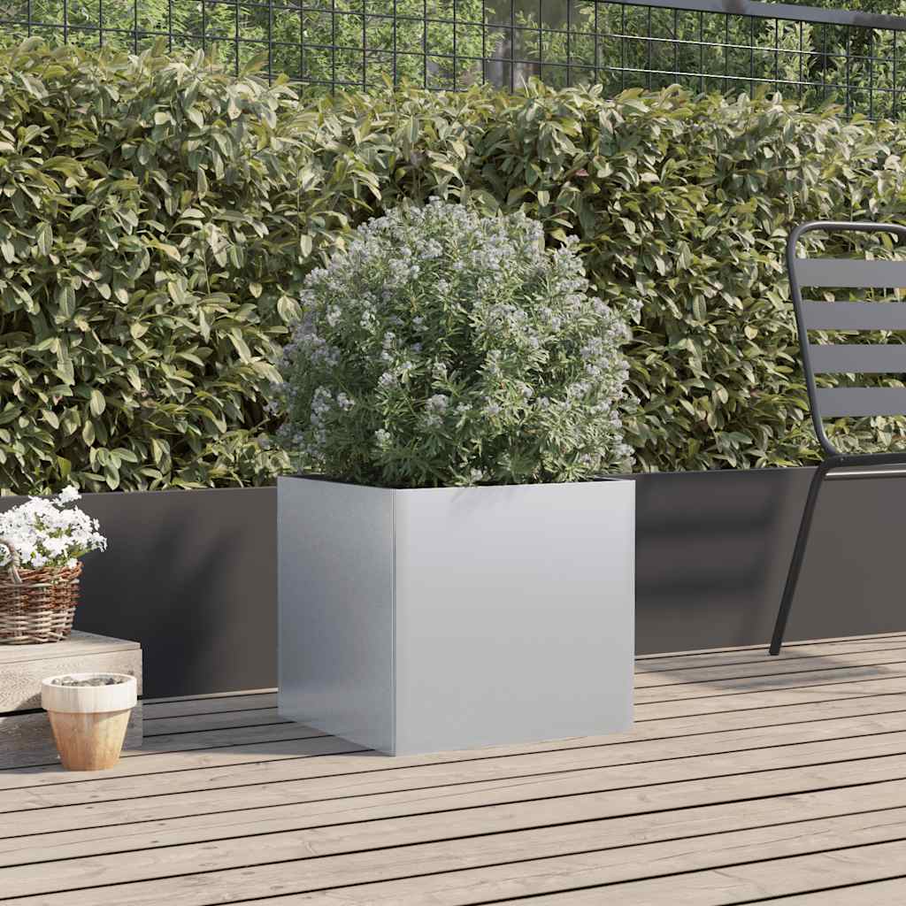 Vidaxl Planning Box 49x47x46 CM Galvanized Steel Silver Colored