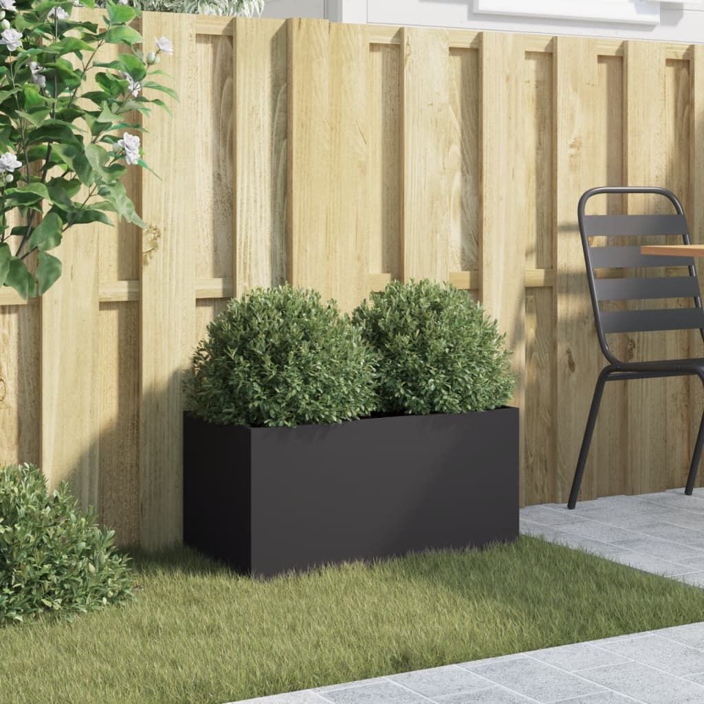 Vidaxl Planning Box 62x30x29 cm de acero negro