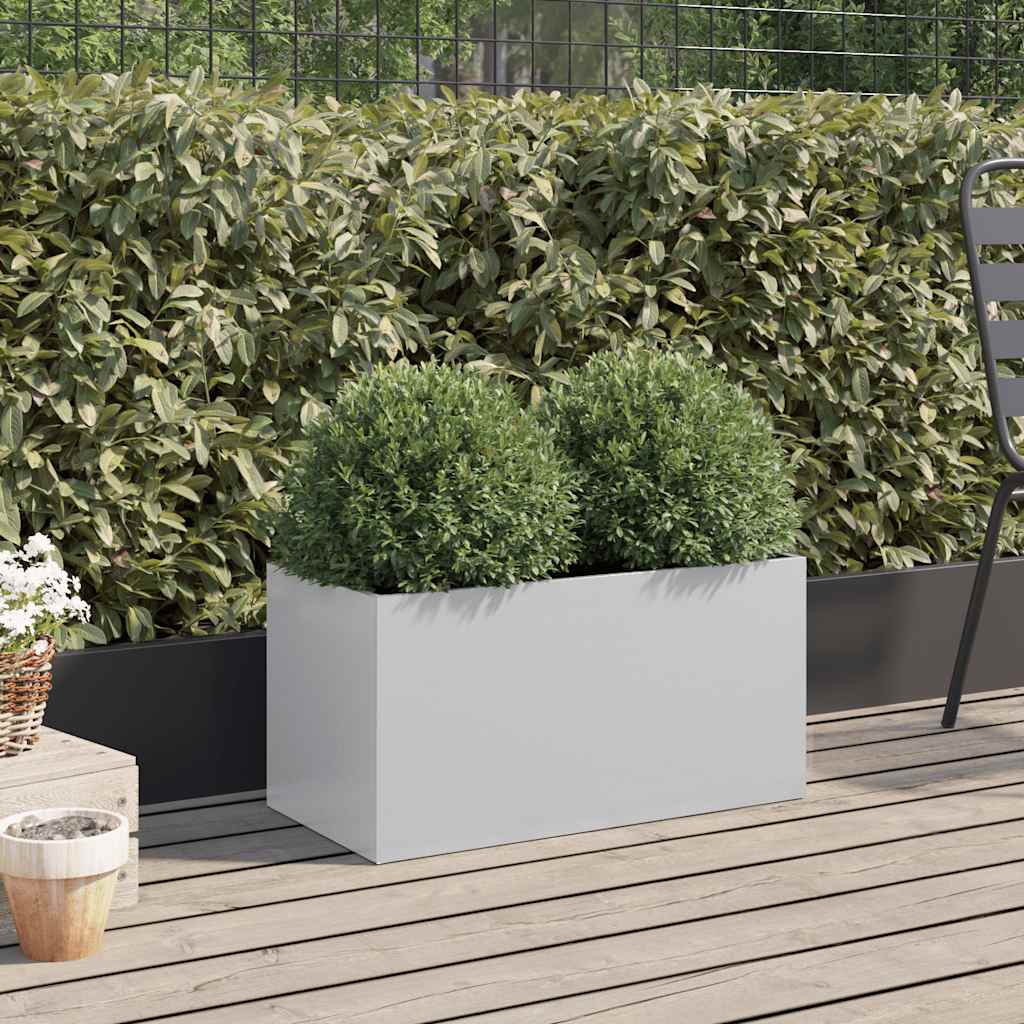 Vidaxl Planning Box 62x30x29 CM Galvanized Steel Silver Colored