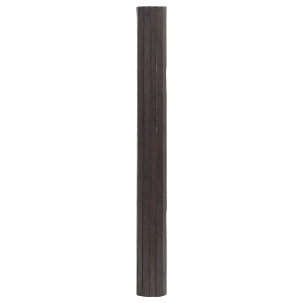 Vidaxx alfombra rectangular 70x100 cm bambú marrón oscuro