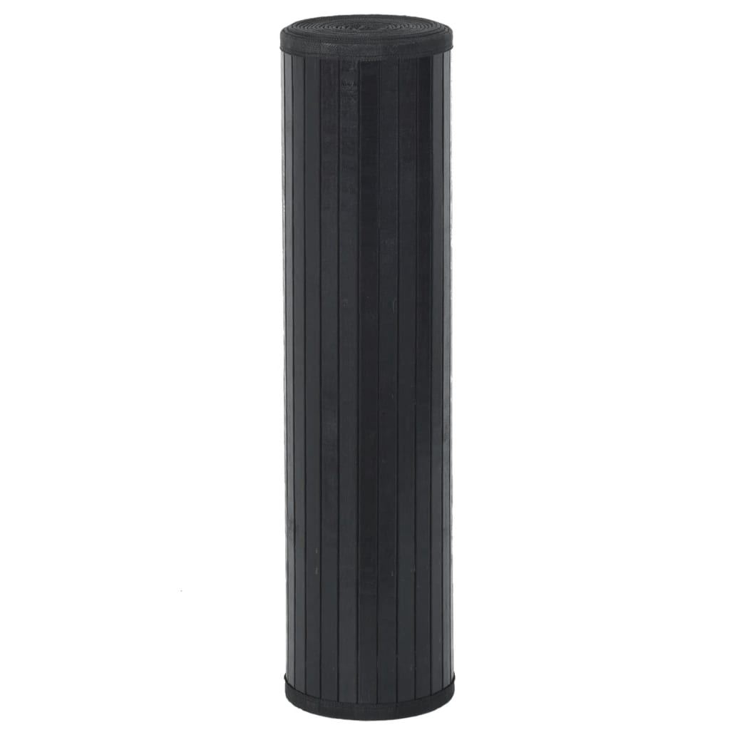 Vidaxx alfombra rectangular 60x100 cm bambú negro