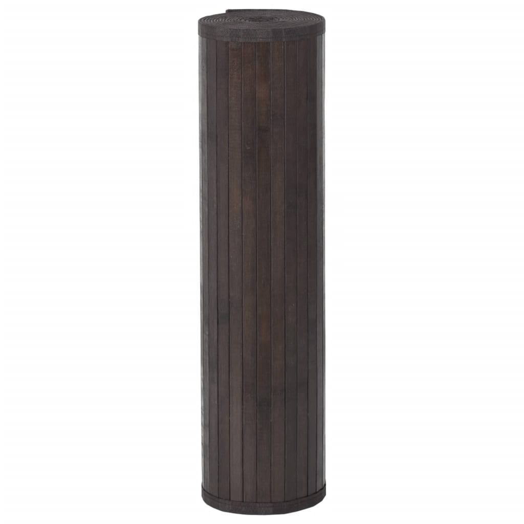 Vidaxx alfombra rectangular 70x200 cm bambú marrón oscuro