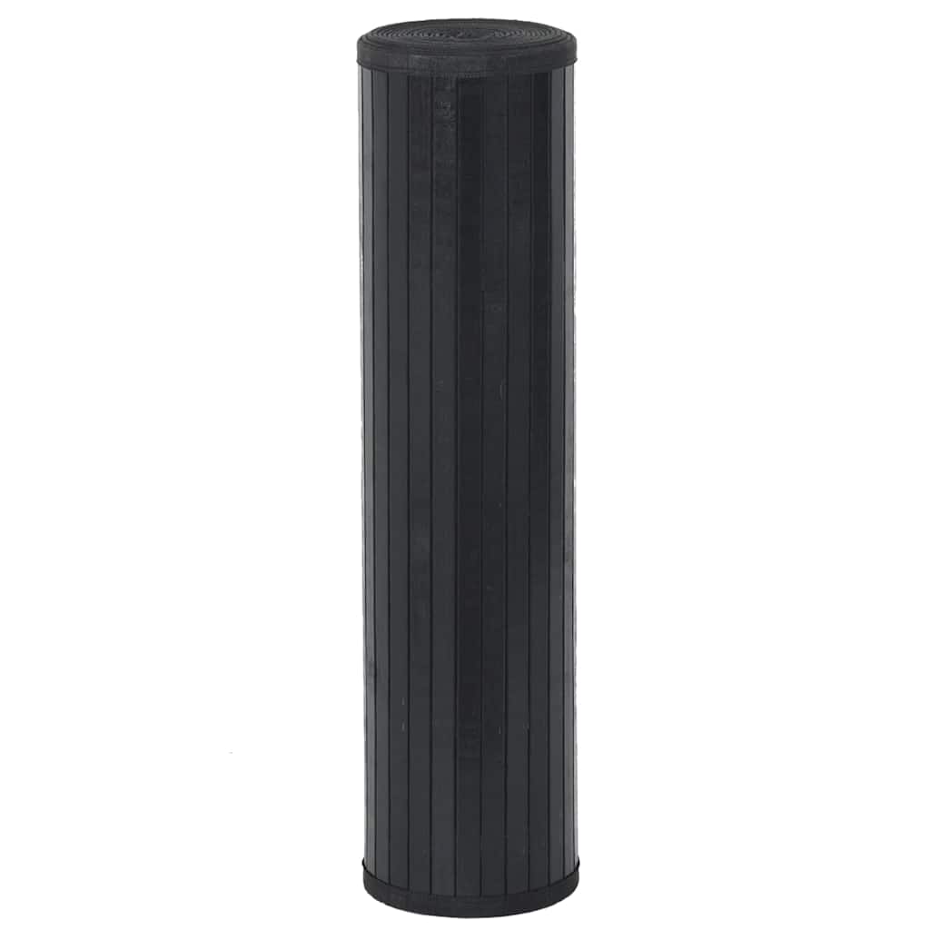 Vidaxx alfombra rectangular 80x100 cm bambú negro