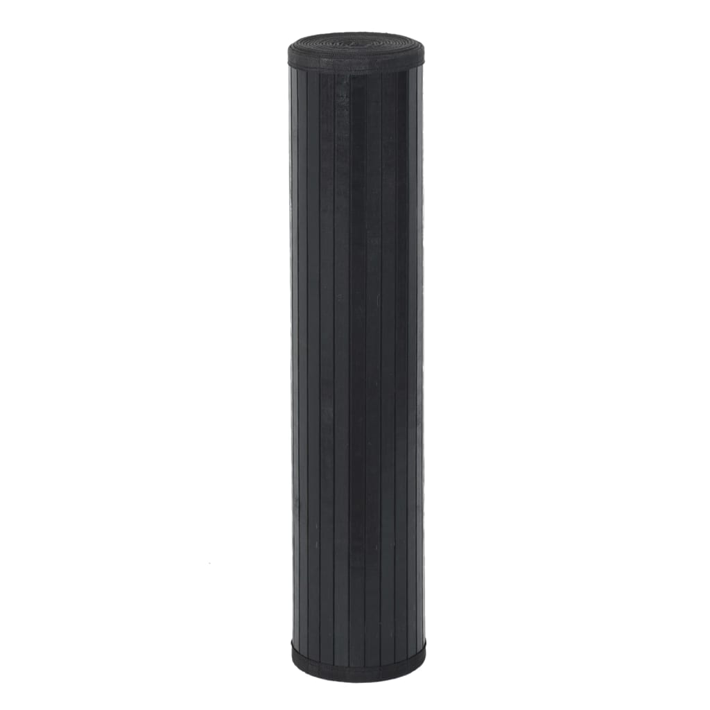 Vidaxx alfombra rectangular 100x200 cm bambú negro