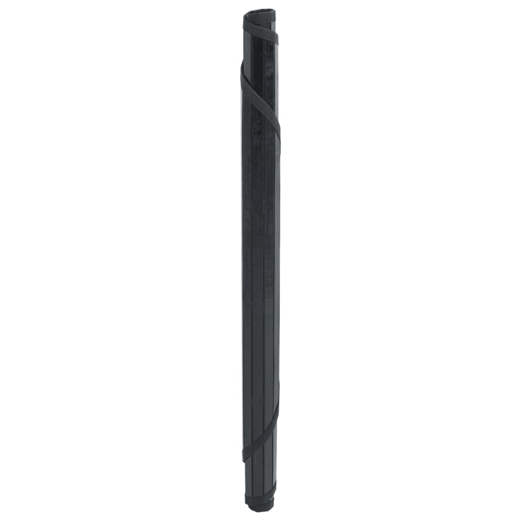 Tappeto VidaXL rotondo 60 cm bambù nero
