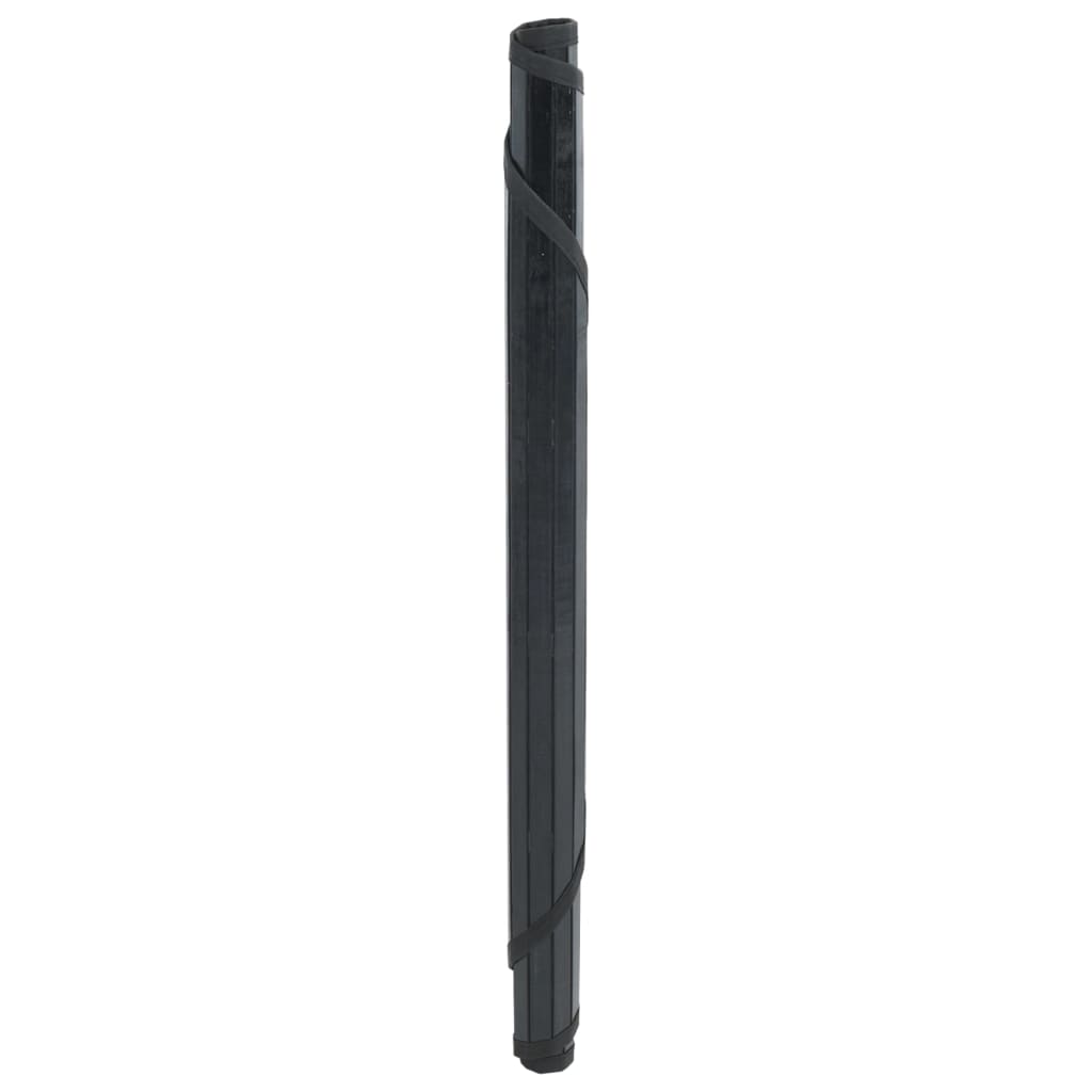 VidaXL alfombra redonda 80 cm bambú negro
