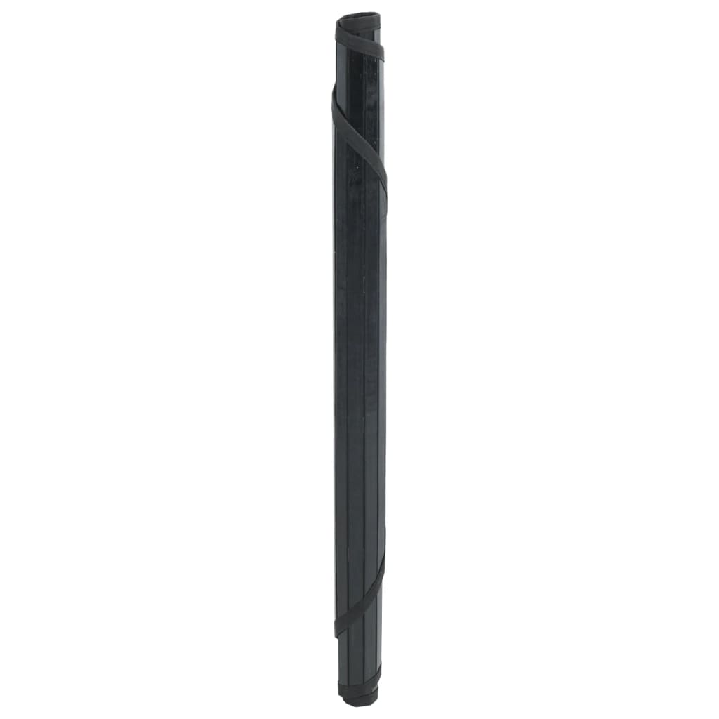 Tappeto VidaXL rotondo 100 cm bambù nero
