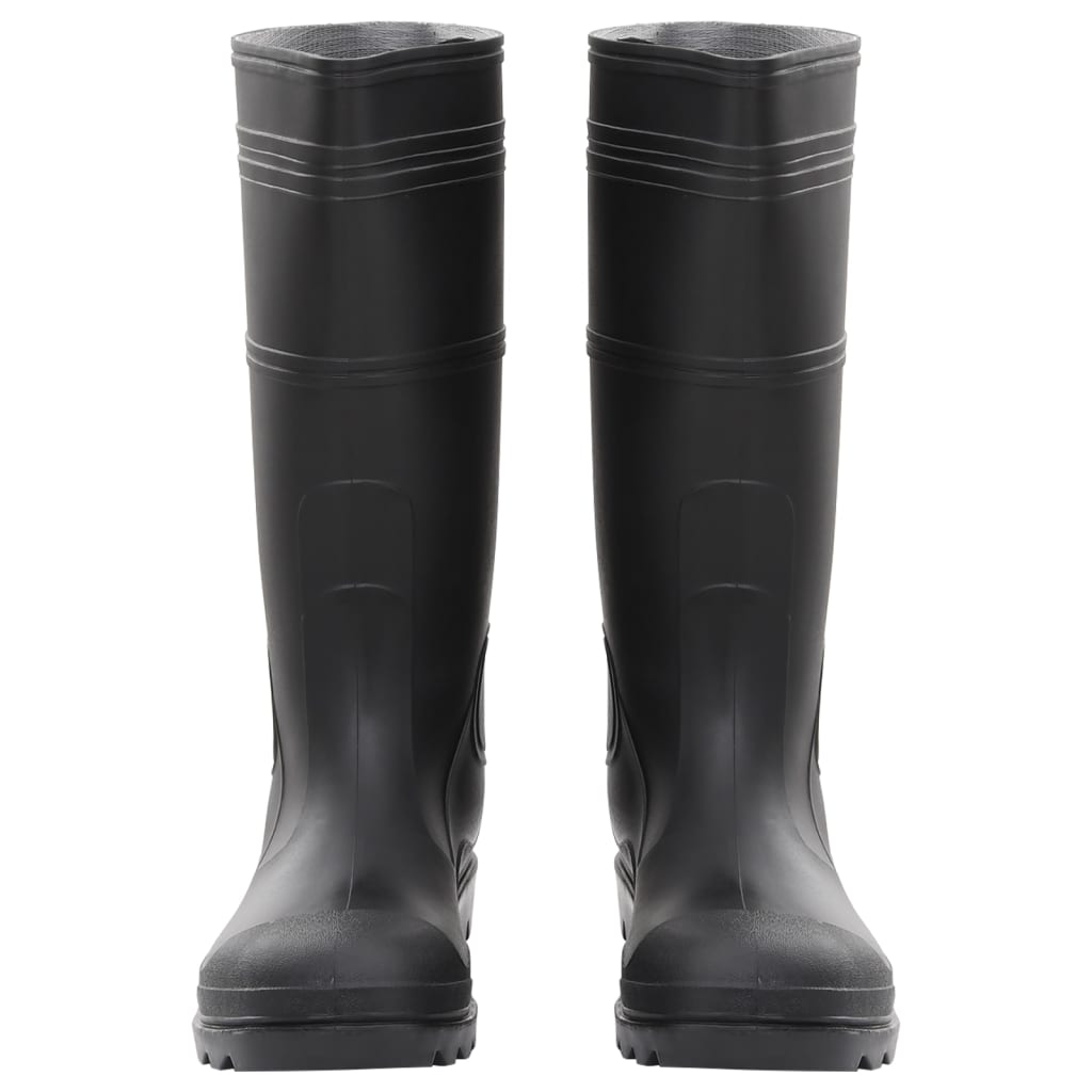 Botas de lluvia Vidaxl tamaño 46 PVC Negro
