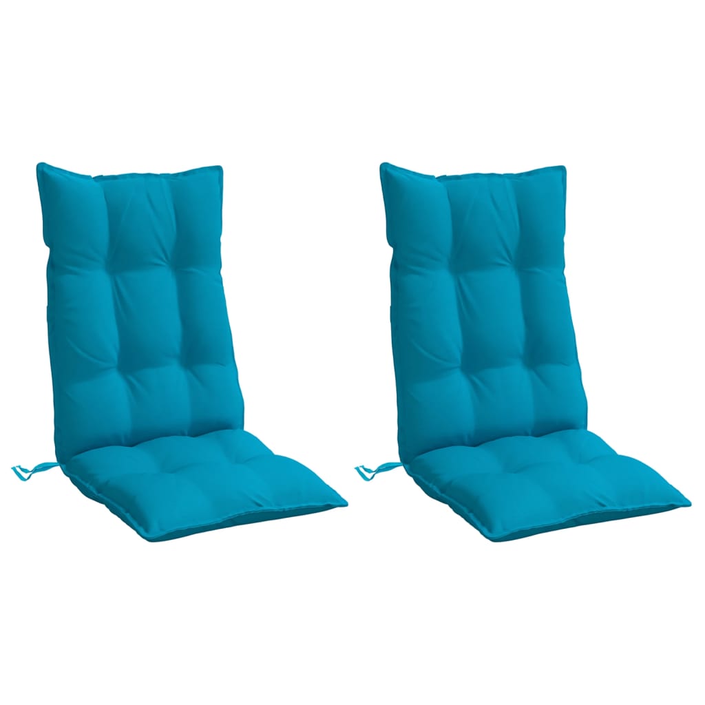 Cuscini per sedia VidaXL 2 pezzi in tessuto oxford con schienale alto azzurro
