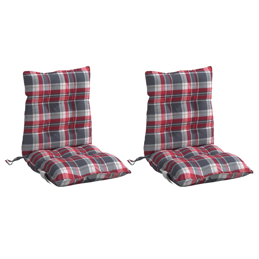 Cuscini di sedia Vidaxl 2 pezzi Modello di finestra posteriore posteriore Oxford Red