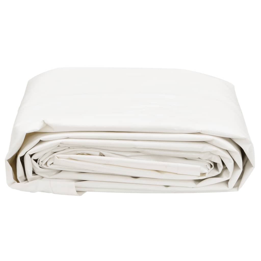 Vidaxl dekzeil 650 g m² 5x6 m wit