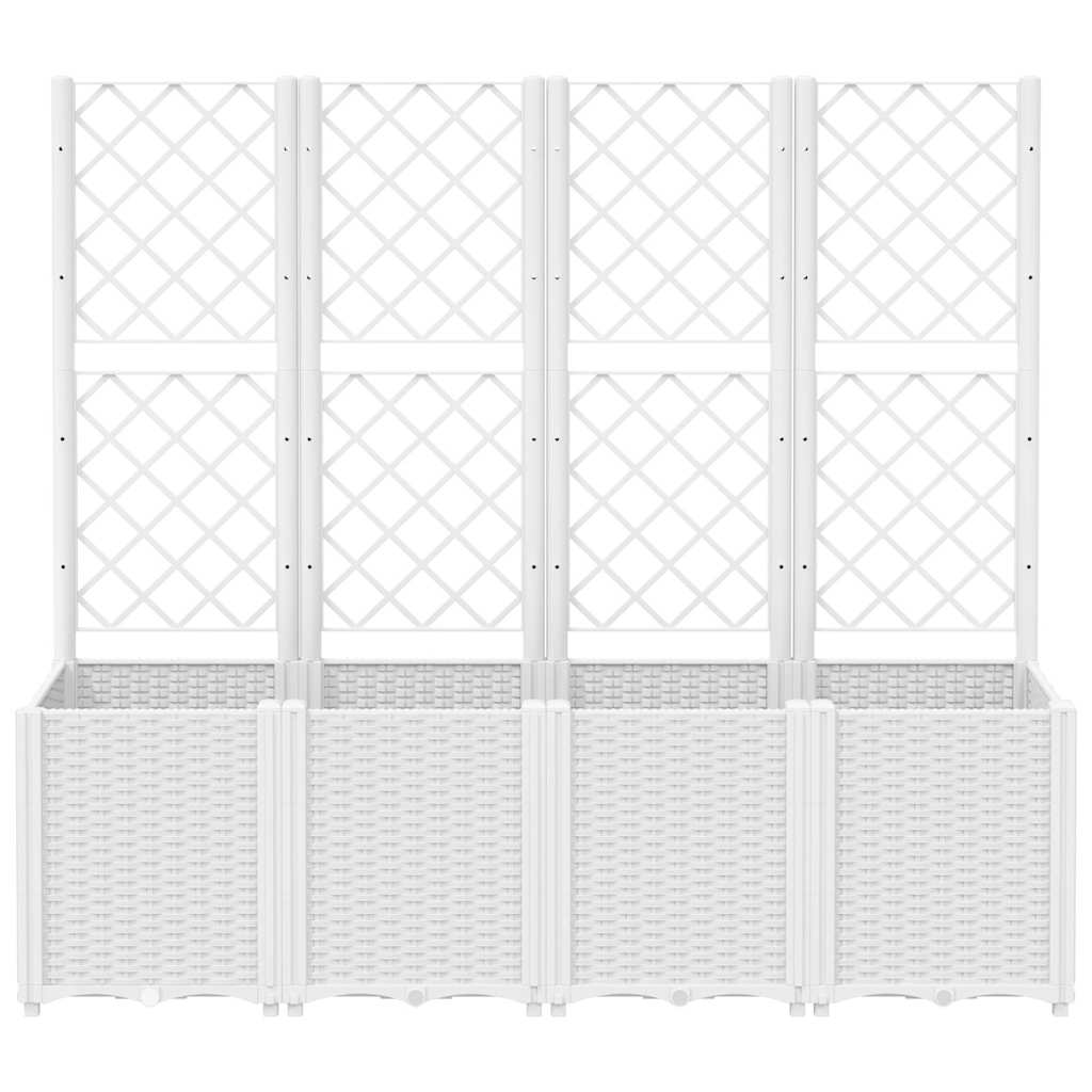 Plantilla Vidaxl con slat 160x40x140 cm Polypropene White