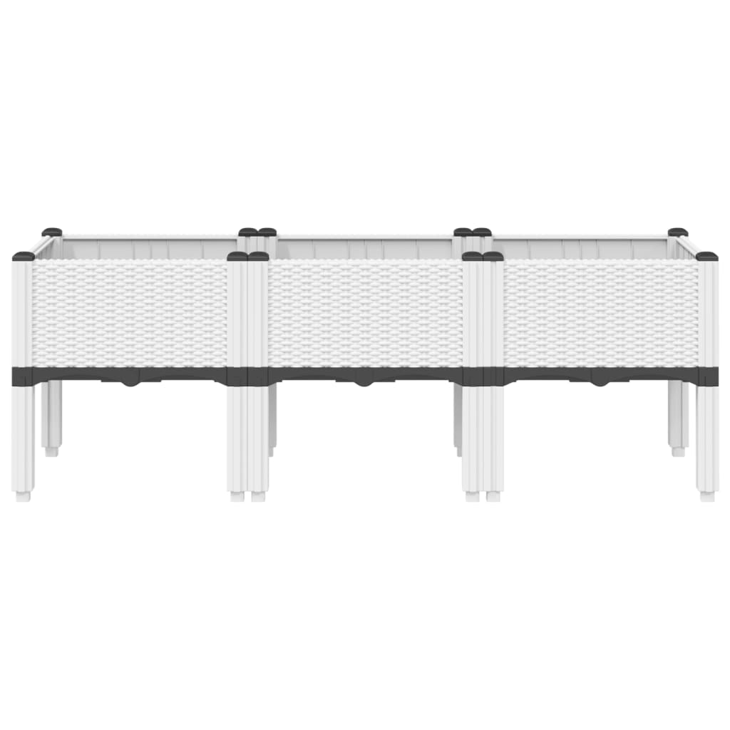 Fioriere Vidaxl con gambe 120x40x42 cm Polypropene White