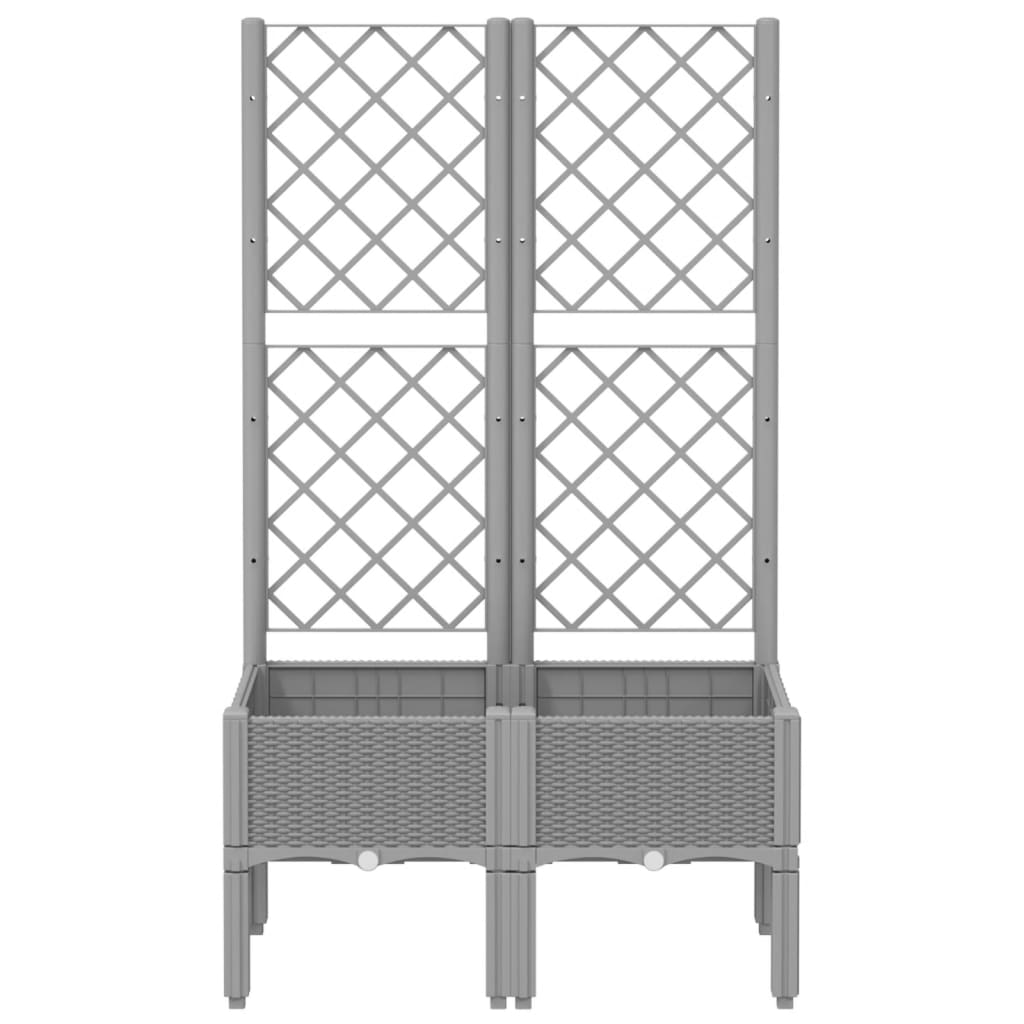 Caja de planificación de Vidaxl con SLAT 80x40x142 CM Polypropene Light Grey