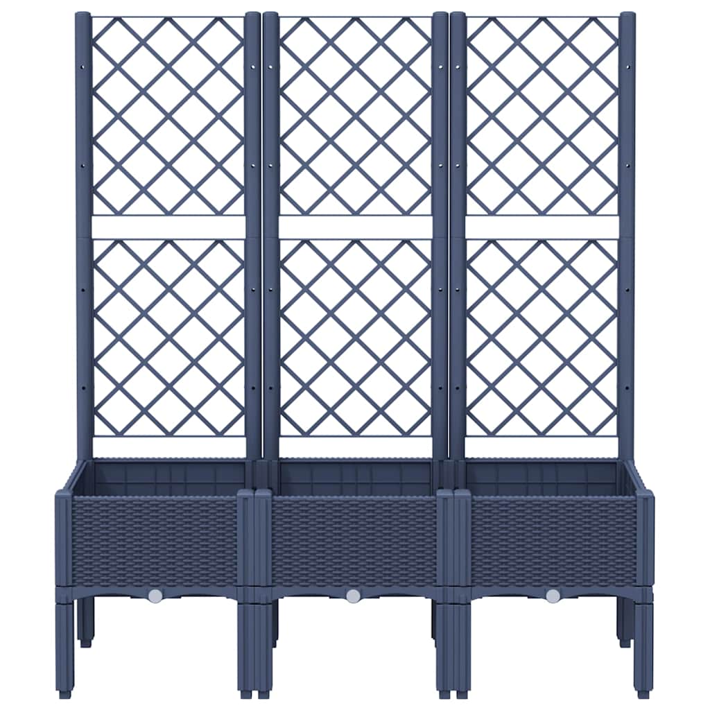 Plantilla Vidaxl con Slat Work 120x40x142 CM Polypropene Gray