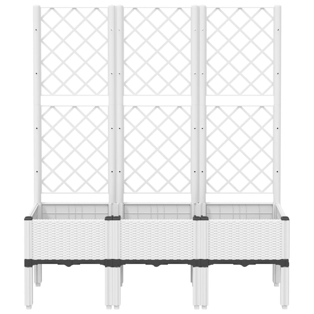 Plannet Vidaxl con Latwerk 120x40x142 CM Polypropene White