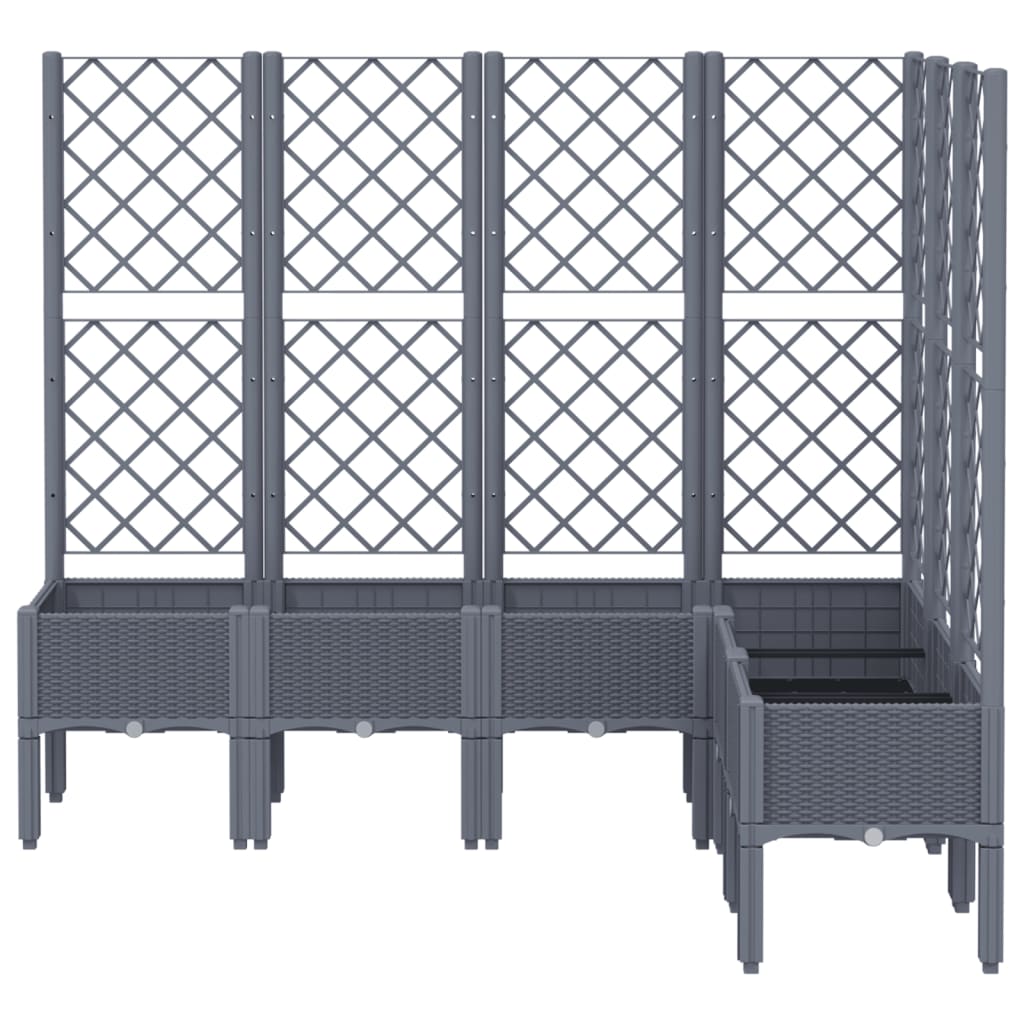 Plantilla Vidaxl con Slat Work 160x120x142 CM Polypropene Gray