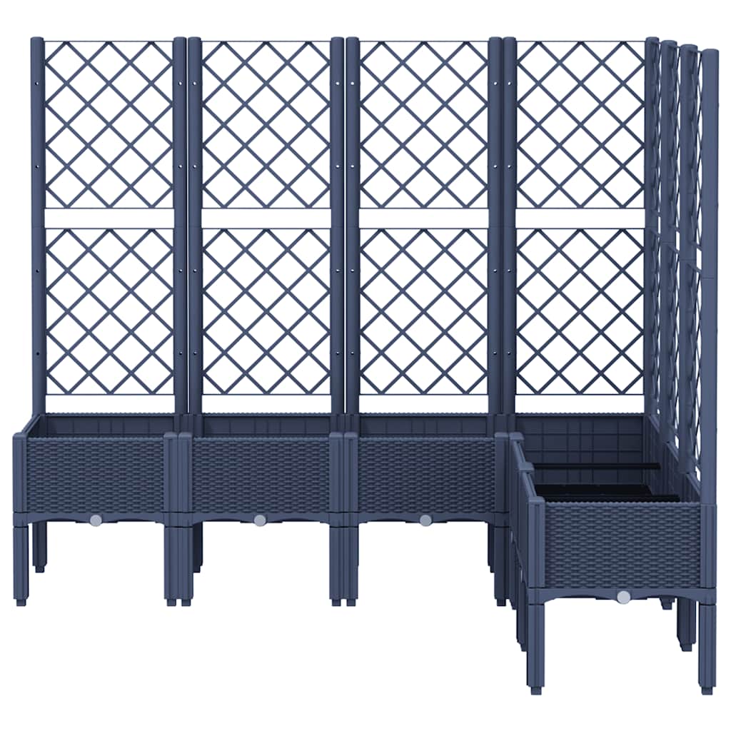 Plantilla Vidaxl con Slat Work 160x120x142 CM Polypropene Gray
