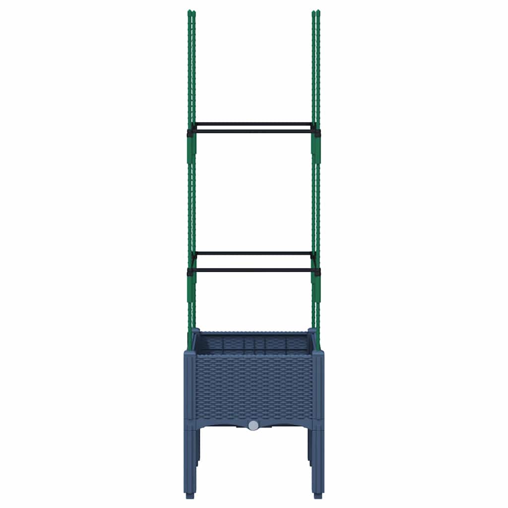 Plantera Vidaxl con Slat Work 40x40x142.5 cm Polypropene Gray