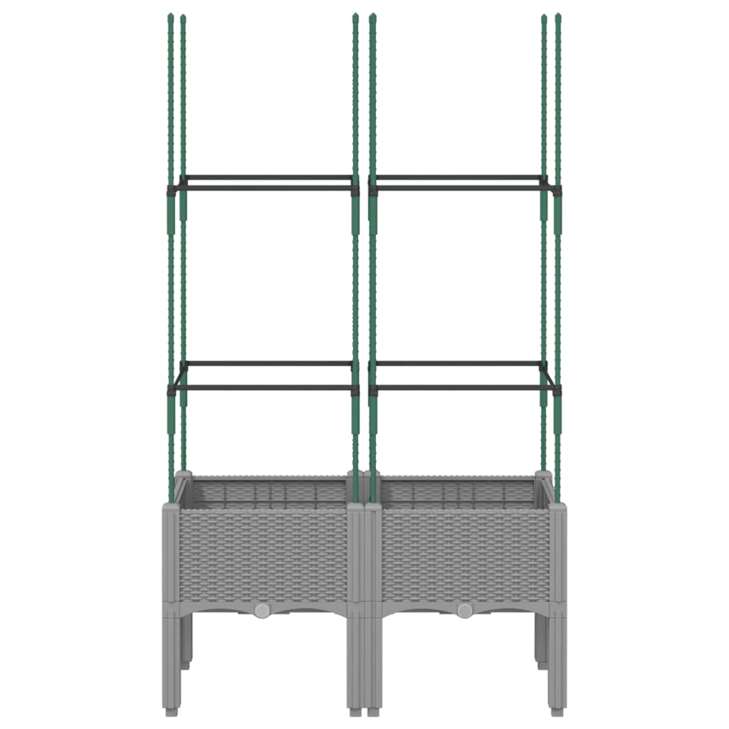 Vidaxl Planning Box con SLAT 80x40x142.5 cm de gris claro polipropeno