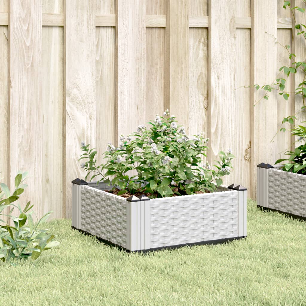 Vidaxl Planning Box con pines 42.5x42.5x28.5 cm Polypropene White