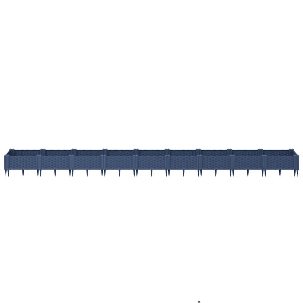 Plantilla Vidaxl con pines 362.5x42.5x28.5 cm Polypropene Gray