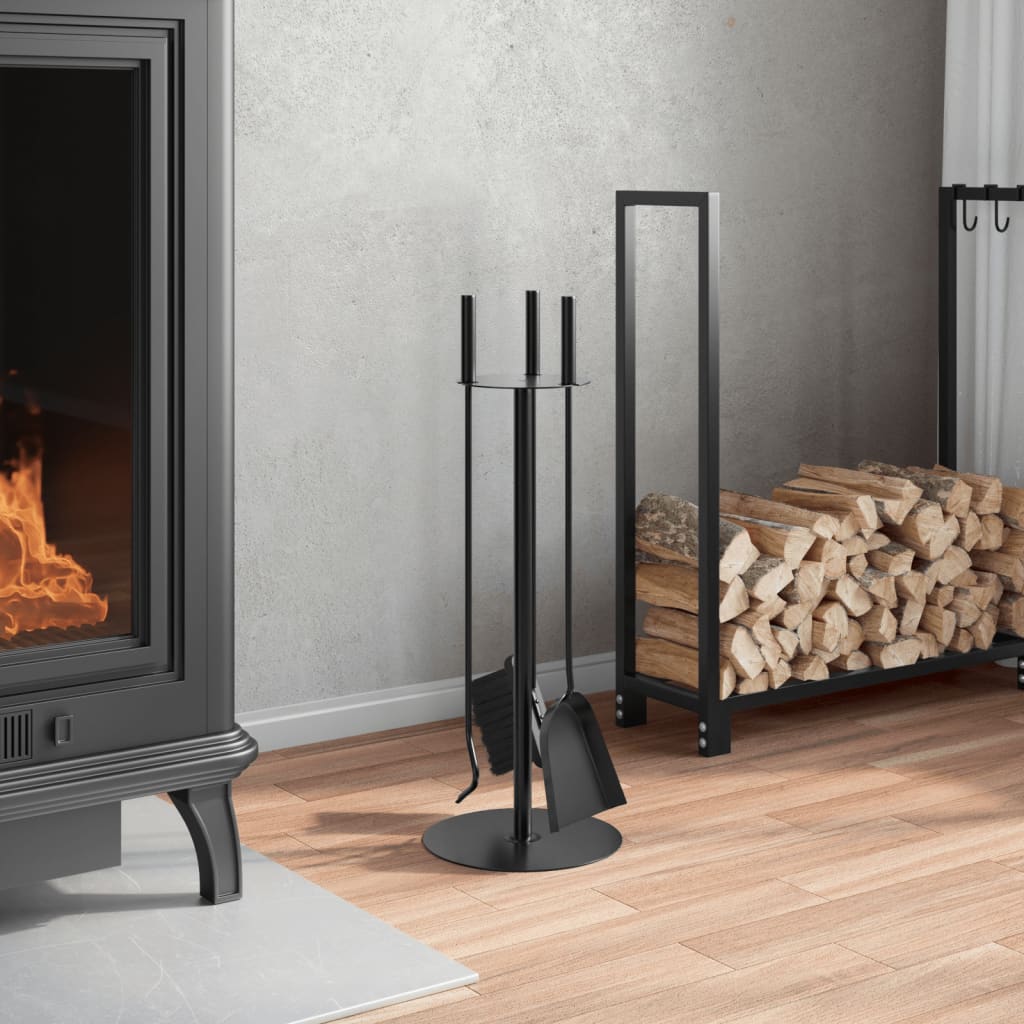 Vidaxl 4-delige openhaardgereedschapset 22x59 cm staal