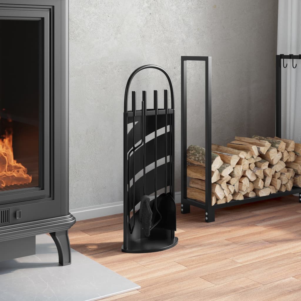 Vidaxl 5-delige openhaardgereedschapset 23x15x66 cm staal