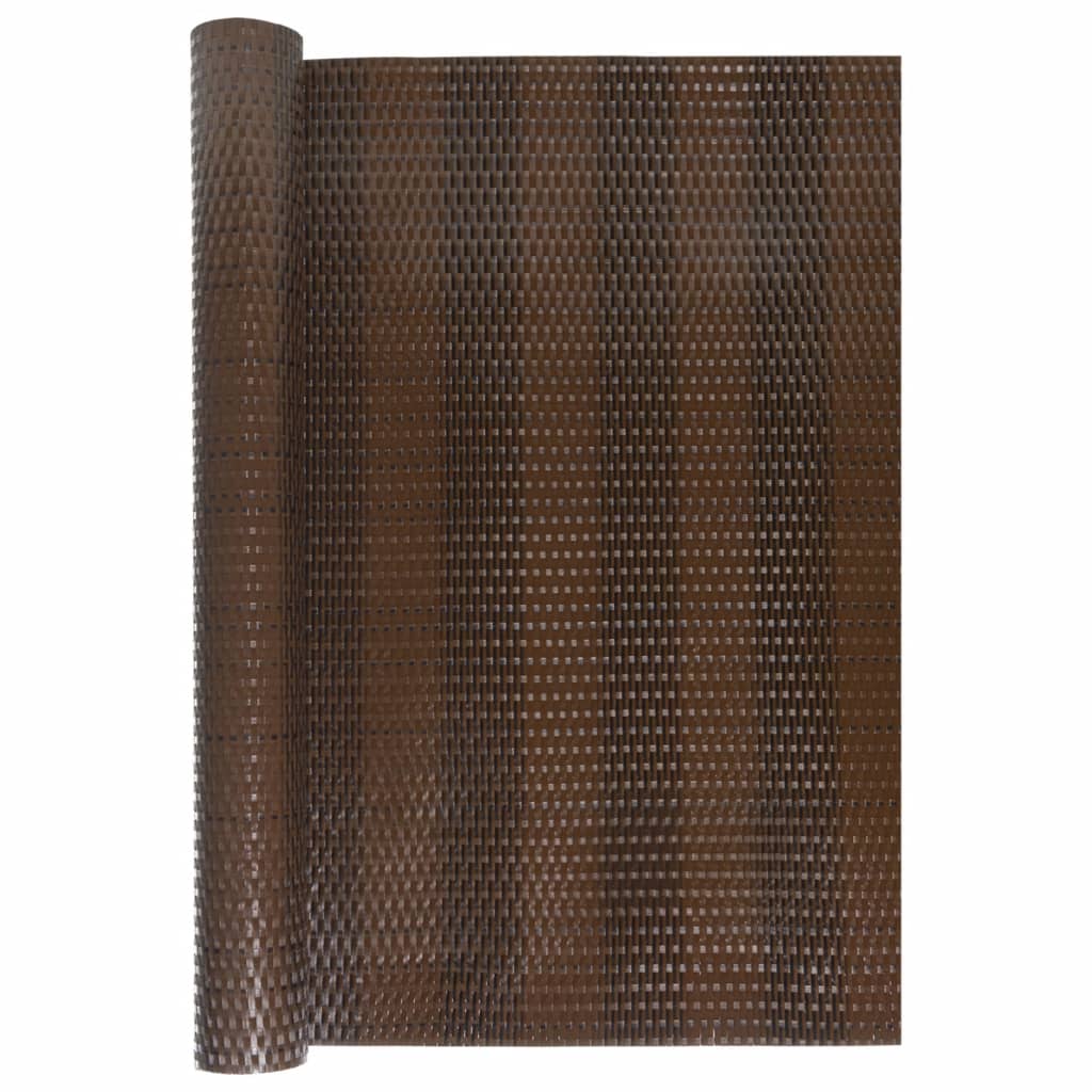 Vidaxl Balcony Screen 500x80 cm Poly Rattan Brown e Nero
