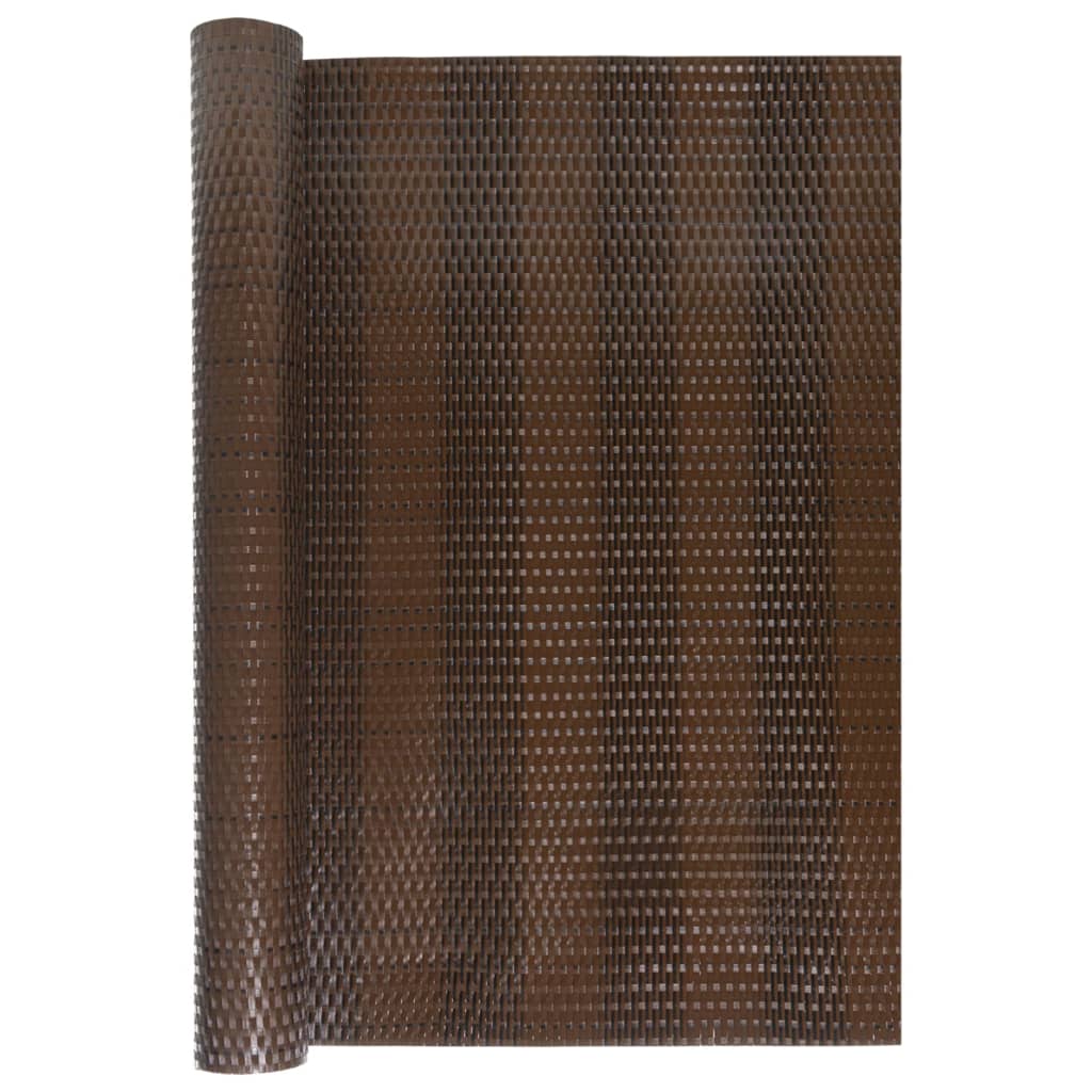 Vidaxl Balcony Screen 600x90 cm Poly Rattan Brown e Nero