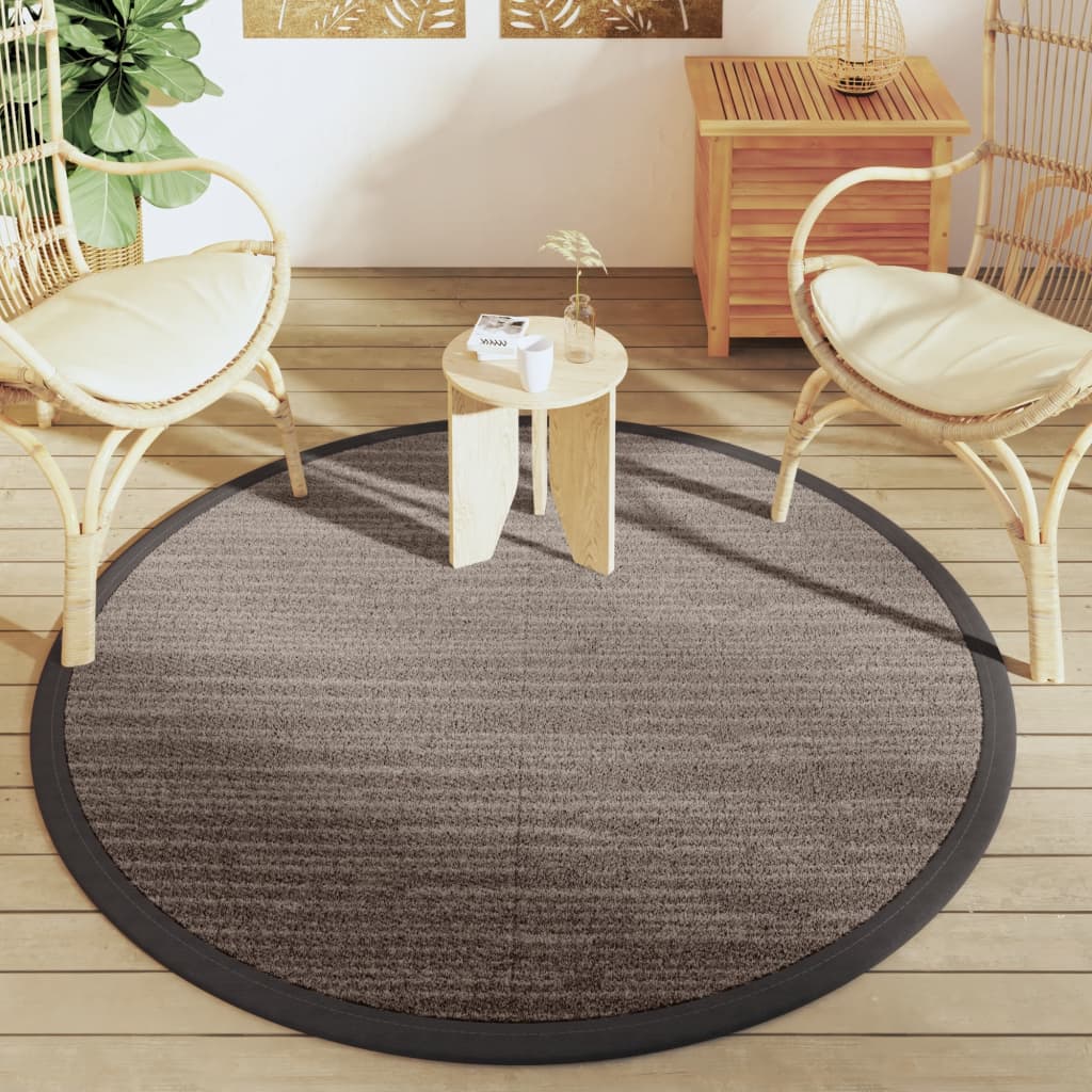 Vidaxl afuera de la alfombra Ø160 cm Polypropene Brown