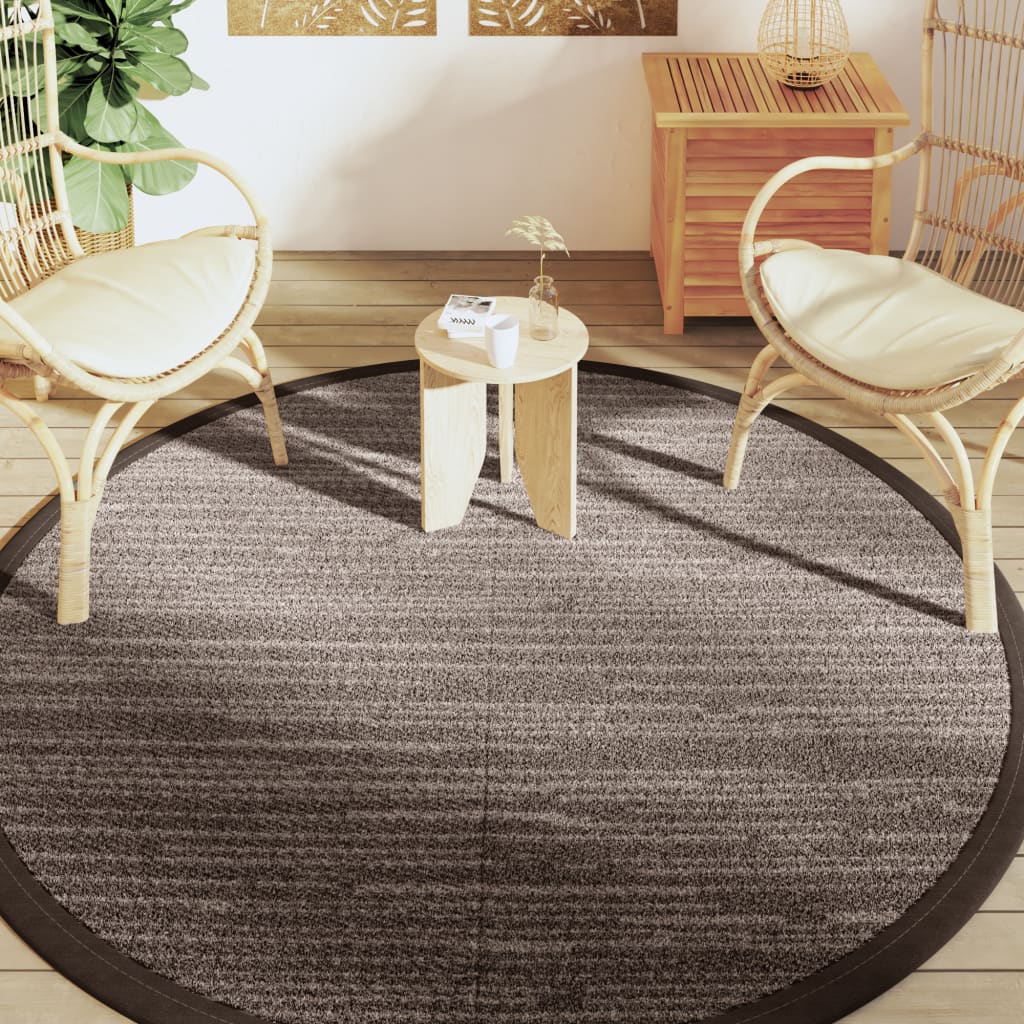 Vidaxl Outside Rug Ø200 cm Polypropene Brown