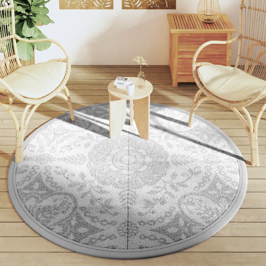 Vidaxx alfombra de exterior arakil ø160 cm polipropileno gris claro