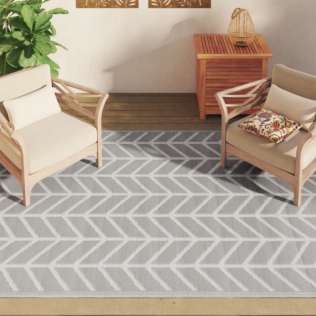 Vidaxl Outside Rug 160x230 cm PP Gray