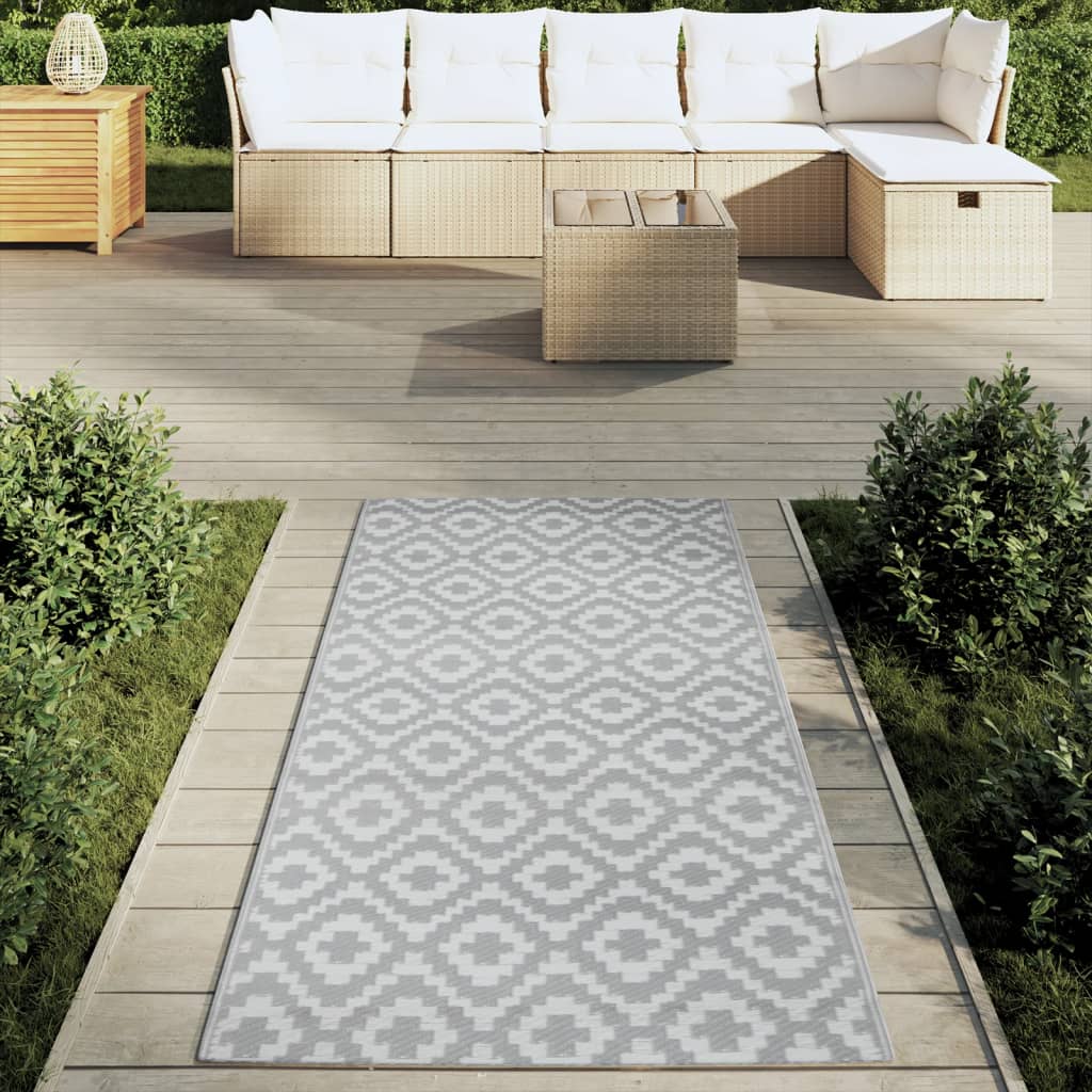Tappeto da esterno Vidaxx Arakil 80x150 cm pp grigio