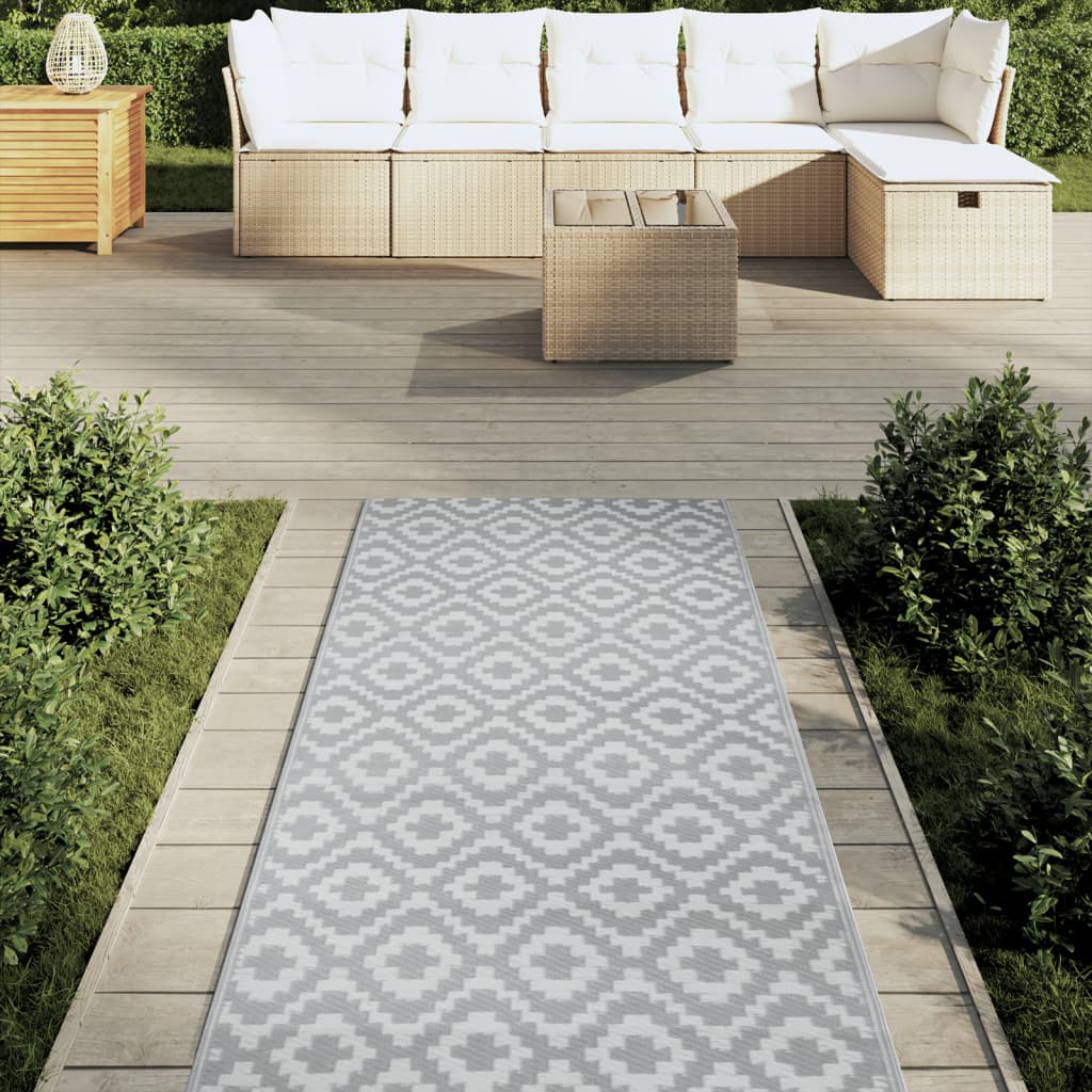 Tappeto da esterno Vidaxx Arakil 80x250 cm pp grigio