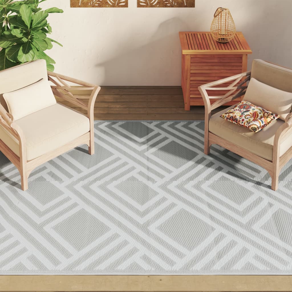 Vidaxl Outside Rug 160x230 cm PP Gray