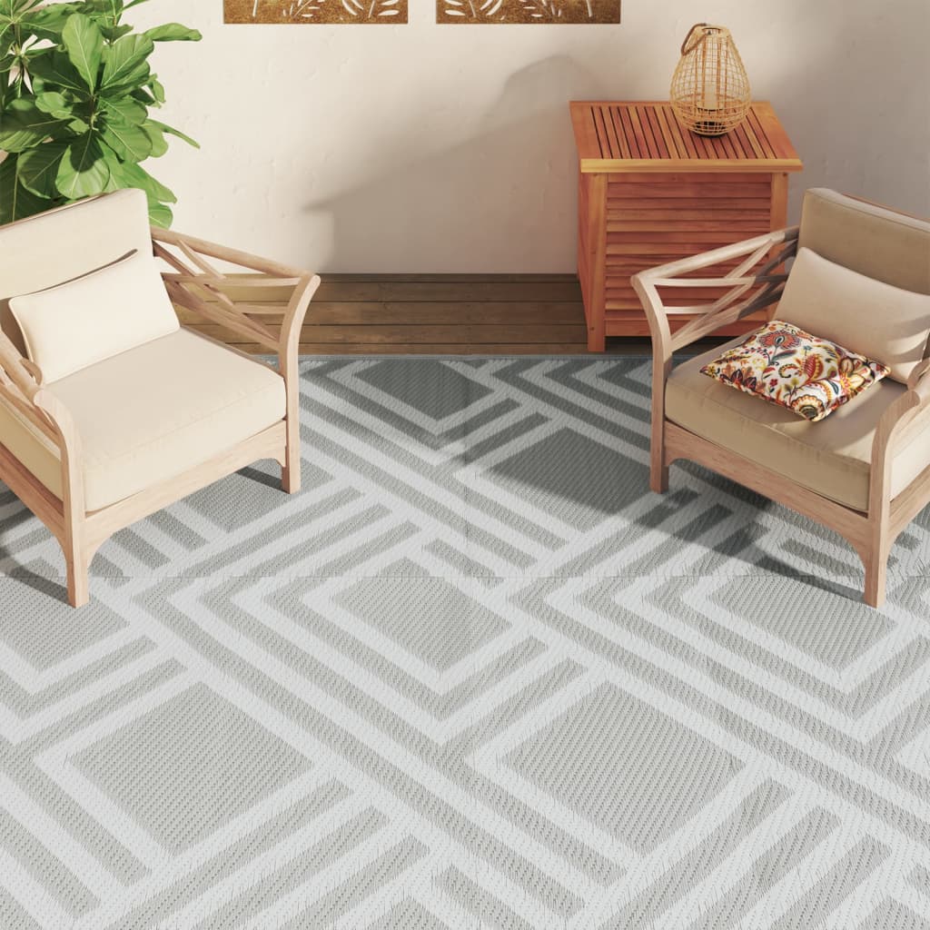 Vidaxl tappeto all'aperto 190x290 cm pp grigio