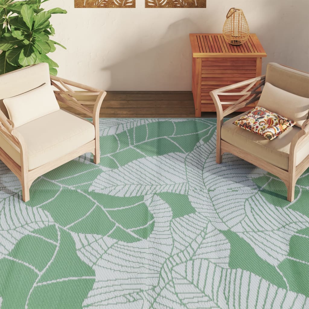 Vidaxl fuori tappeto 190x290 cm in polipropene verde
