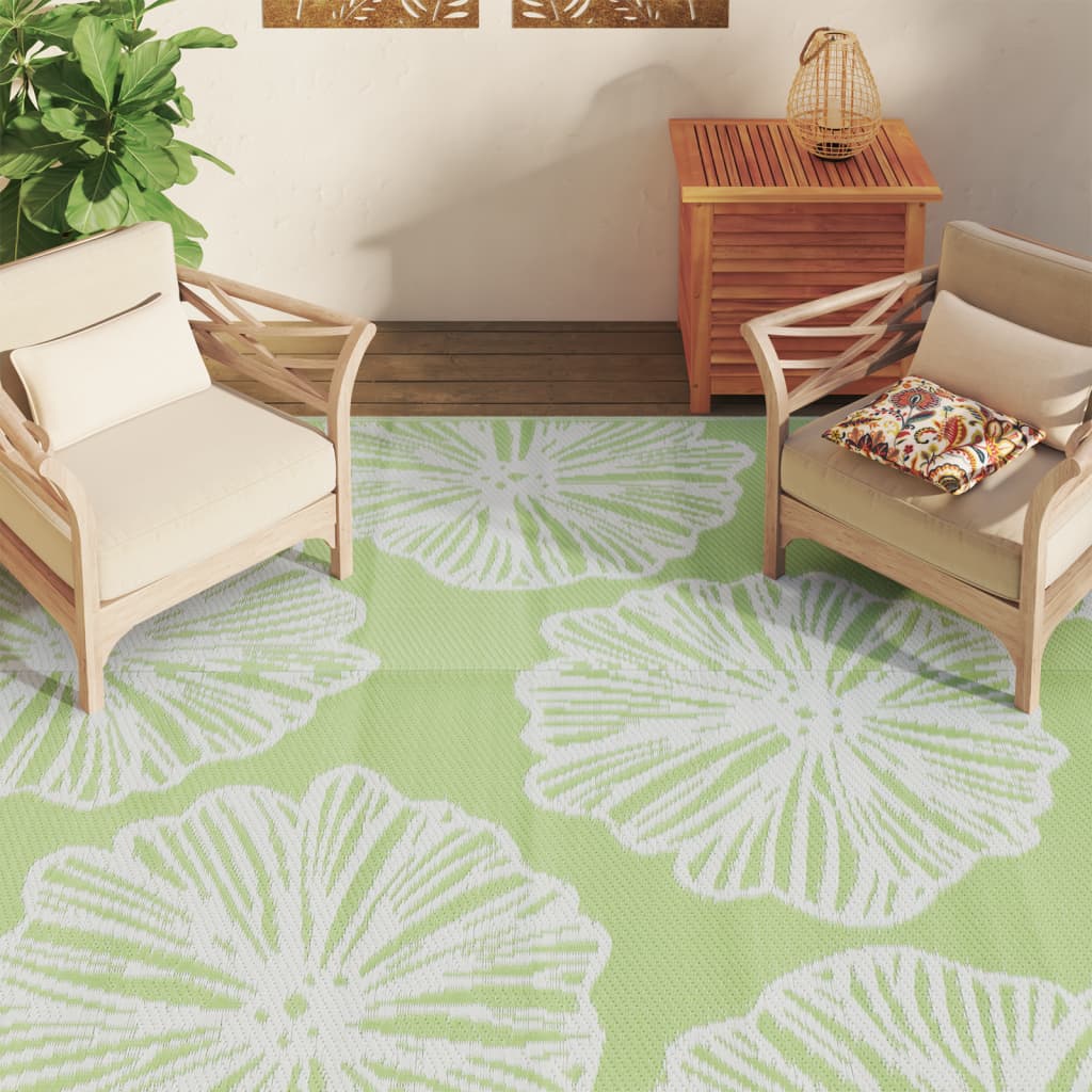 Vidaxl fuori tappeto 190x290 cm in polipropene verde