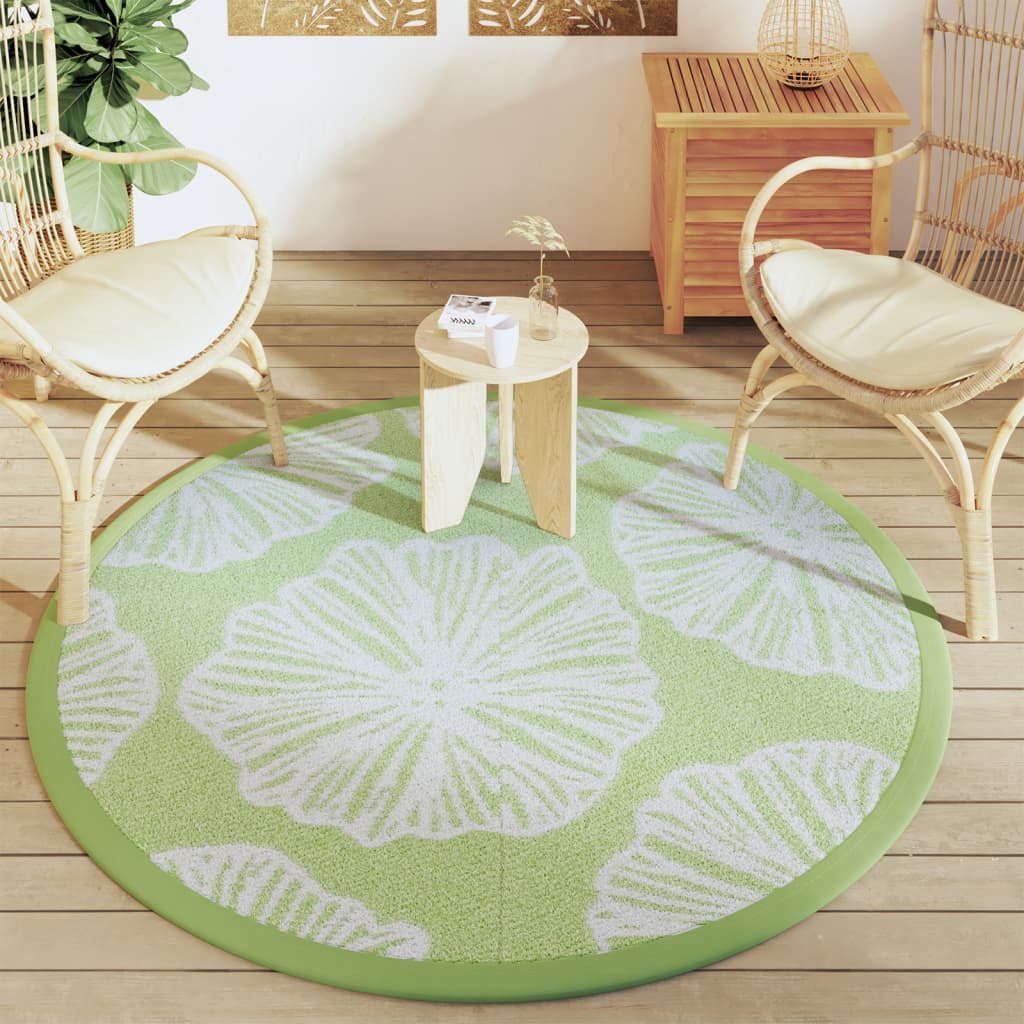 Vidaxl esterno tappeto Ø 160 cm in polipropene verde