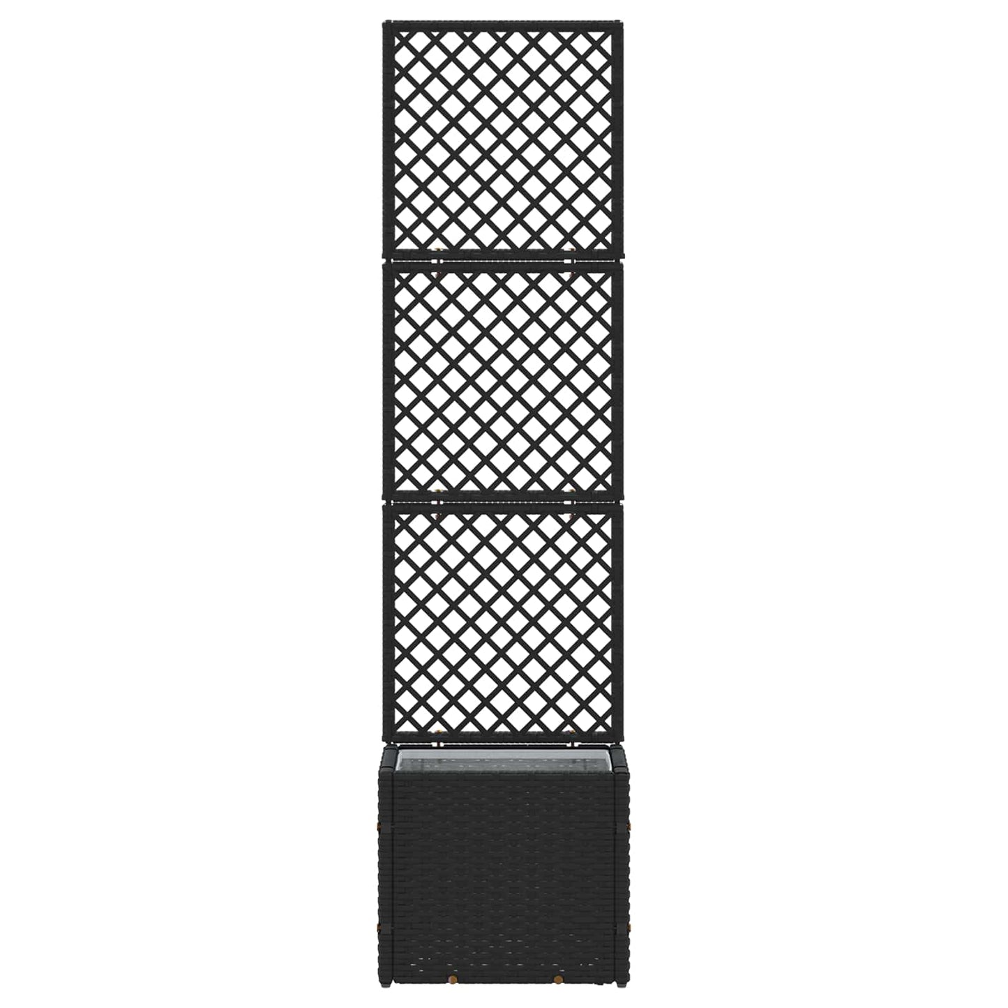 Vidaxl tuin bloempot zwart 35 x 30 x 135 cm metaal