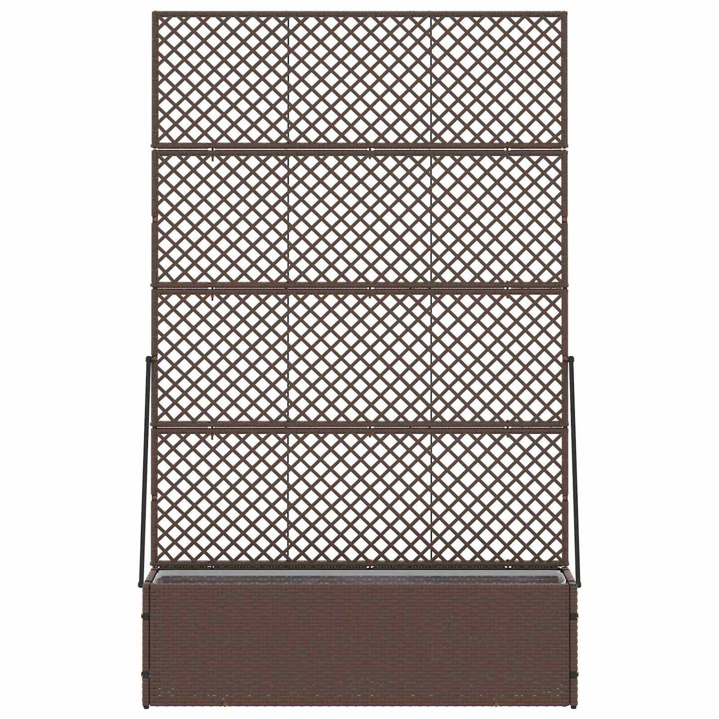 Vidaxl tuin bloempot bruin 105 x 30 x 170 cm metaal