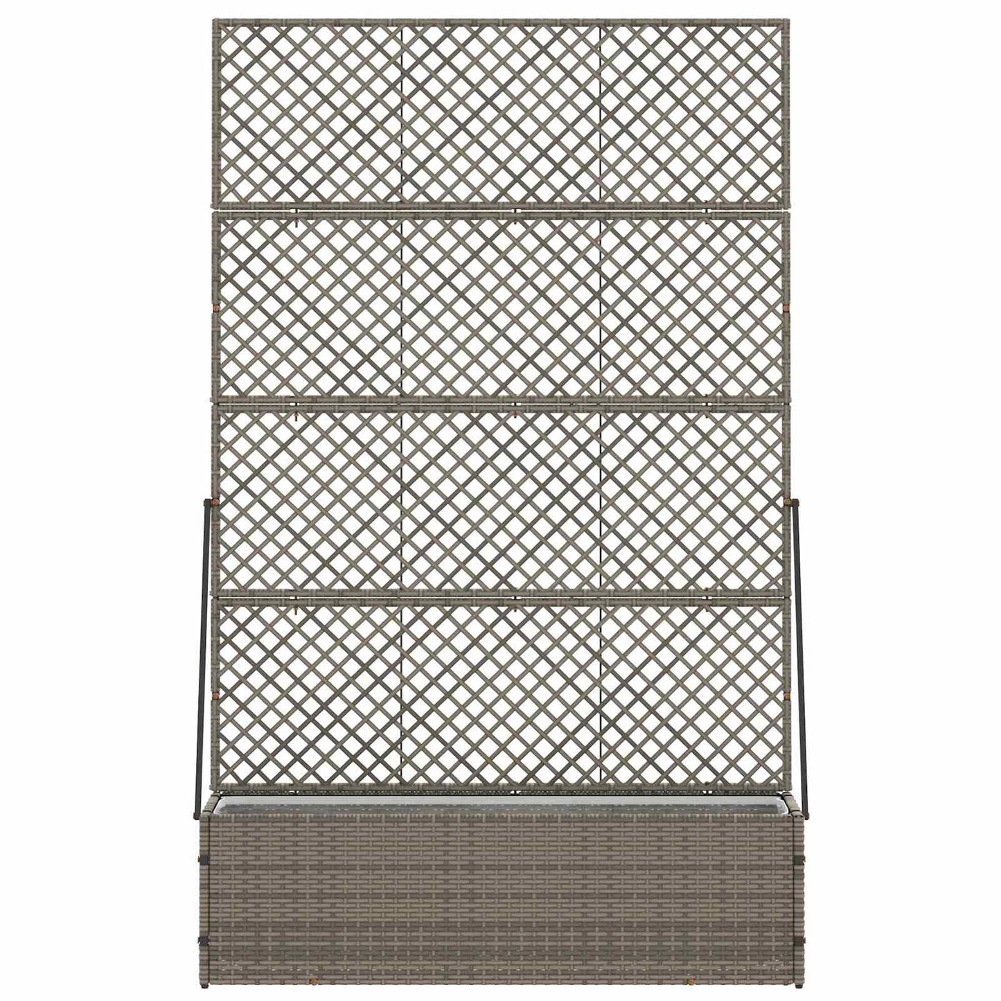 Vidaxl tuin bloempot grijs 105 x 30 x 170 cm metaal