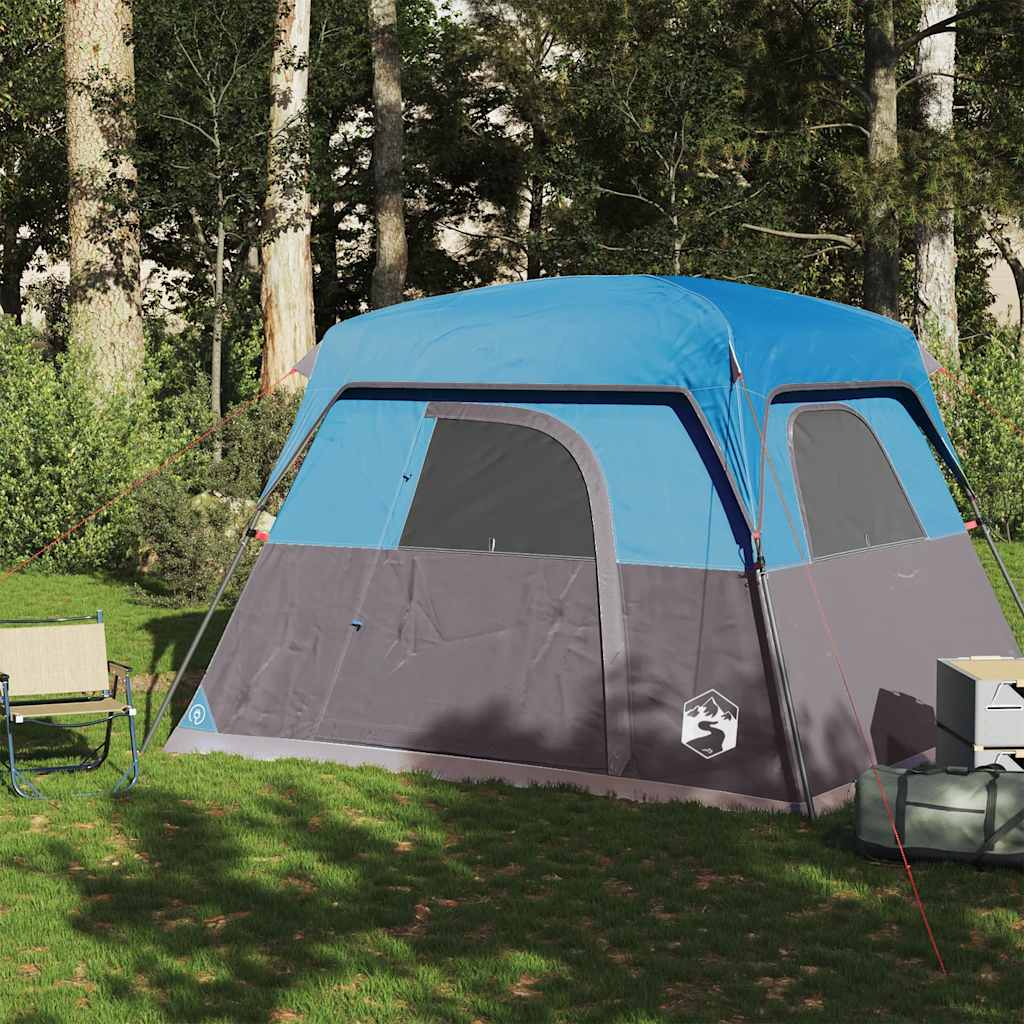 Tenda VidaXL per 4 persone impermeabile blu
