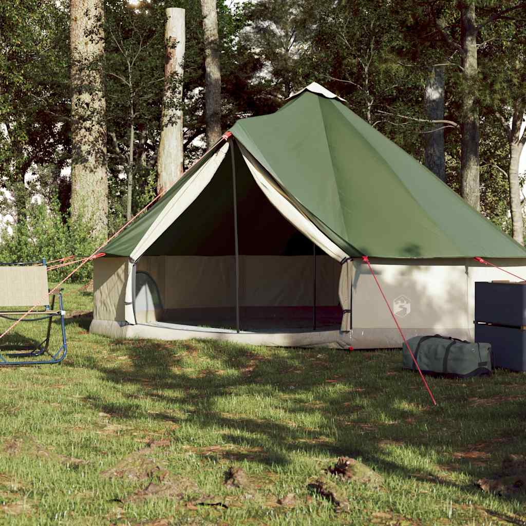 Tenda tipi VidaXL per 6 persone verde impermeabile