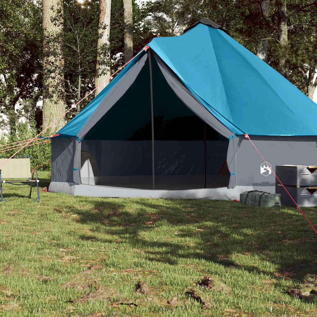 Tenda tipi Vidaxl per famiglia 8 persone impermeabile blu