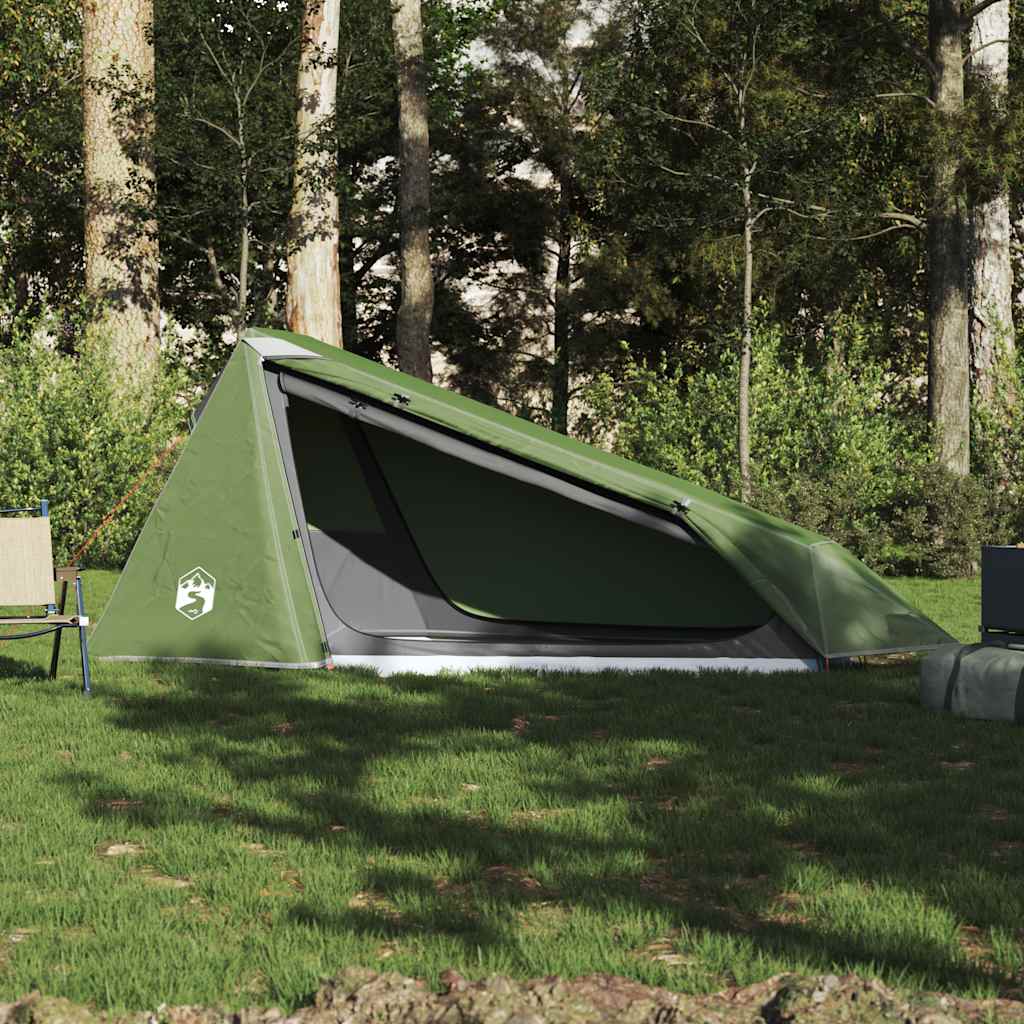 Tenda a tunnel VidaXL per 1 persona impermeabile verde