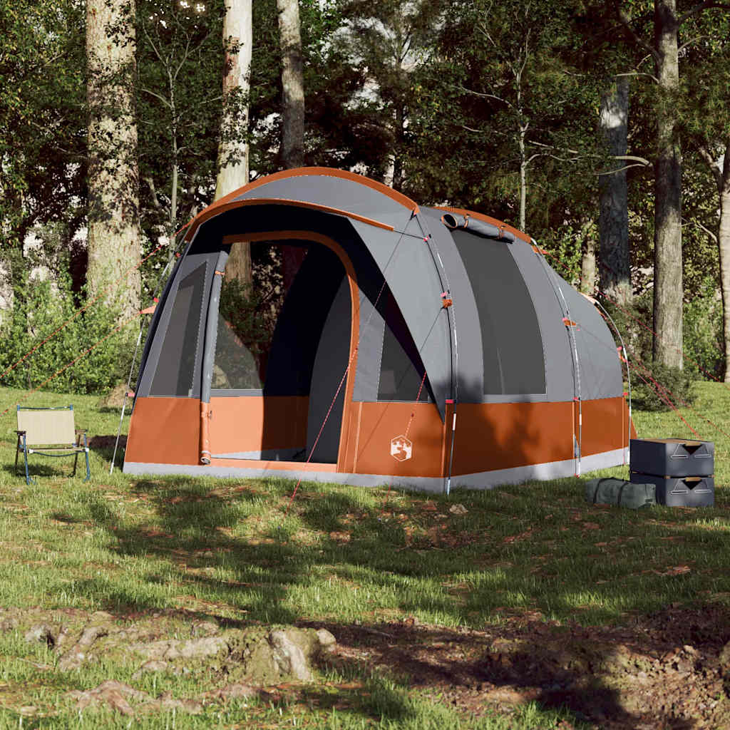 Tenda a tunnel Vidaxx per 3 persone impermeabile grigia e arancione
