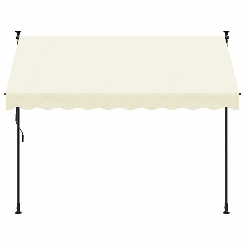 Toldo extensible vidaxx 300x150 cm tela y acero color crema